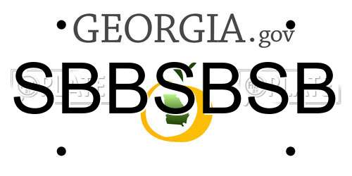 SBBSBSB Georgia License Plate