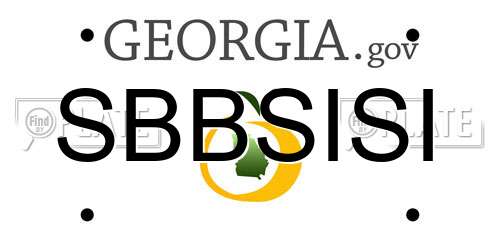 SBBSISI Georgia License Plate