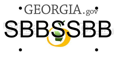 SBBSSBB Georgia License Plate