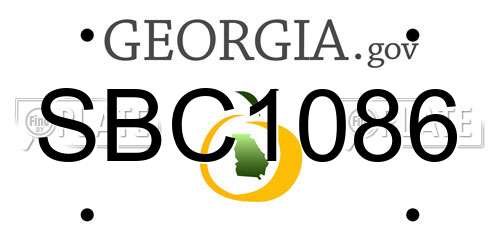 SBC1086 Georgia License Plate