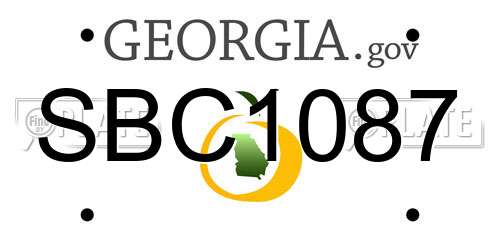 SBC1087 Georgia License Plate