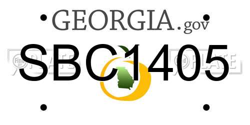 SBC1405 Georgia License Plate