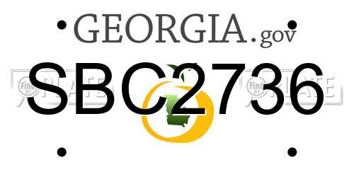 SBC2736 Georgia License Plate