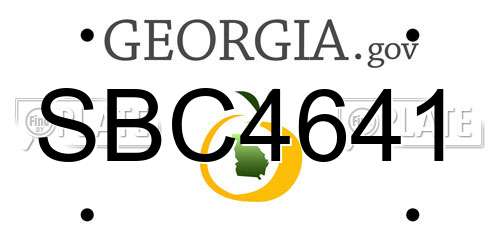 SBC4641 Georgia License Plate
