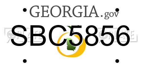 SBC5856 Georgia License Plate