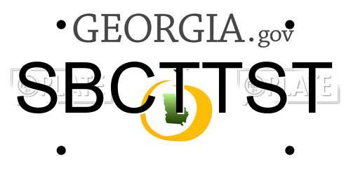 SBCTTST Georgia License Plate
