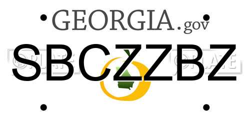 SBCZZBZ Georgia License Plate