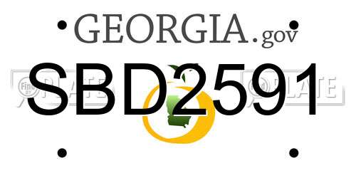 SBD2591 Georgia License Plate