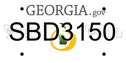 SBD3150 Georgia License Plate