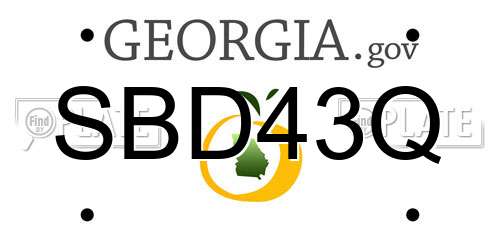 SBD43Q Georgia License Plate