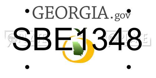 SBE1348 Georgia License Plate