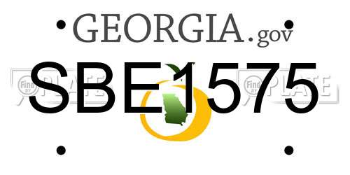 SBE1575 Georgia License Plate
