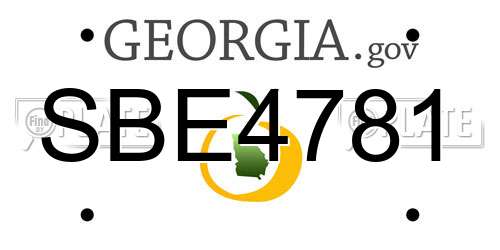 SBE4781 Georgia License Plate