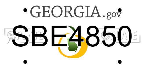 SBE4850 Georgia License Plate