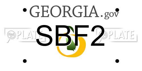 SBF2 Georgia License Plate