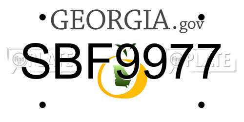 SBF9977 Georgia License Plate