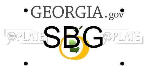 SBG Georgia License Plate