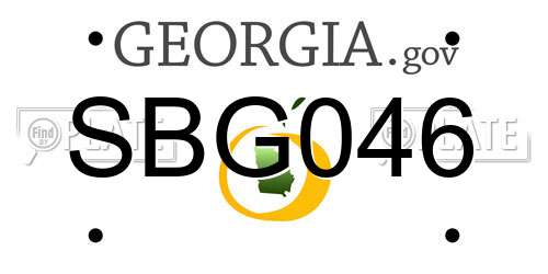 SBG046 Georgia License Plate
