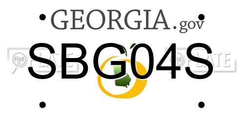 SBG04S Georgia License Plate