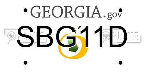SBG11D Georgia License Plate