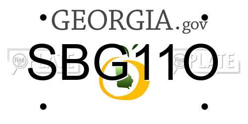 SBG11O Georgia License Plate