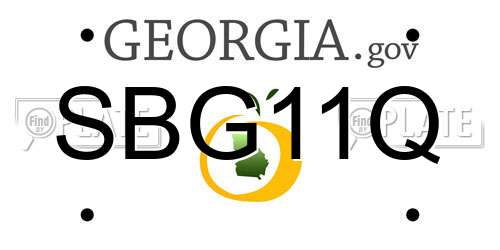 SBG11Q Georgia License Plate