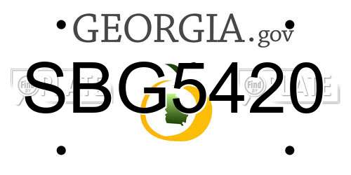 SBG5420 Georgia License Plate