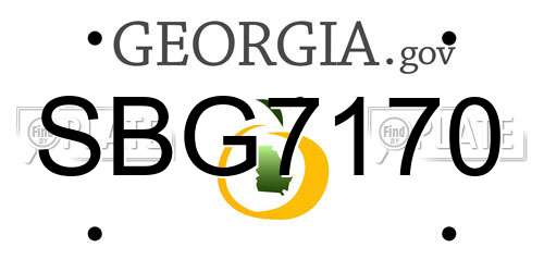 SBG7170 Georgia License Plate