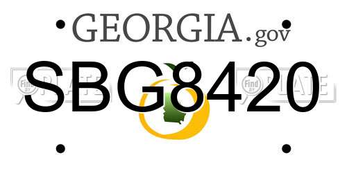 SBG8420 Georgia License Plate