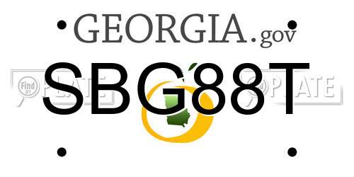 SBG88T Georgia License Plate