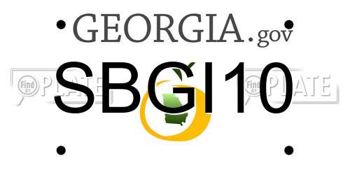 SBGI10 Georgia License Plate