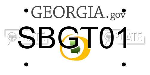 SBGT01 Georgia License Plate