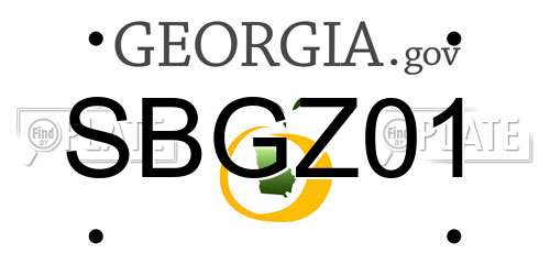 SBGZ01 Georgia License Plate
