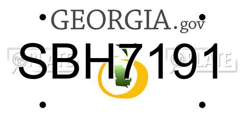 SBH7191 Georgia License Plate