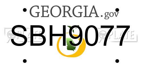 SBH9077 Georgia License Plate