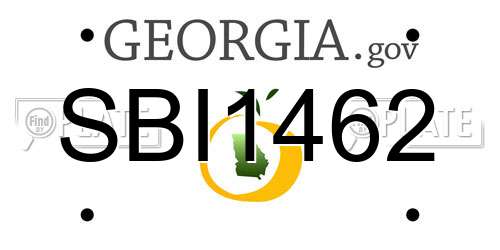 SBI1462 Georgia License Plate