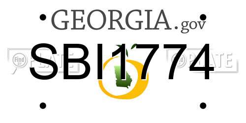 SBI1774 Georgia License Plate