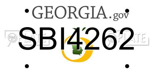 SBI4262 Georgia License Plate