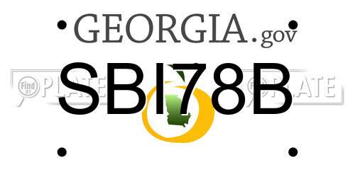 SBI78B Georgia License Plate