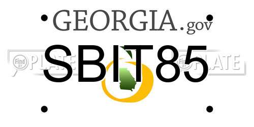 SBIT85 Georgia License Plate