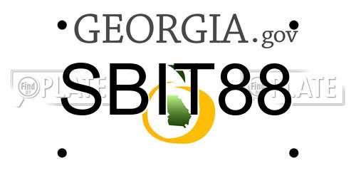 SBIT88 Georgia License Plate
