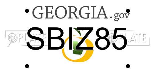 SBIZ85 Georgia License Plate