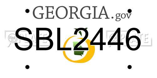 SBL2446 Georgia License Plate