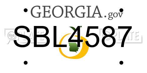 SBL4587 Georgia License Plate