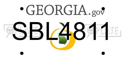 SBL4811 Georgia License Plate