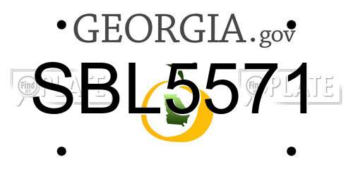 SBL5571 Georgia License Plate