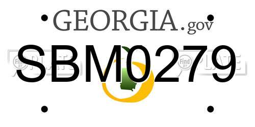 SBM0279 Georgia License Plate