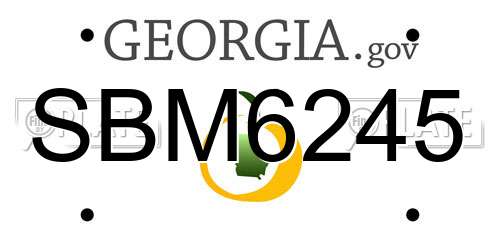 SBM6245 Georgia License Plate