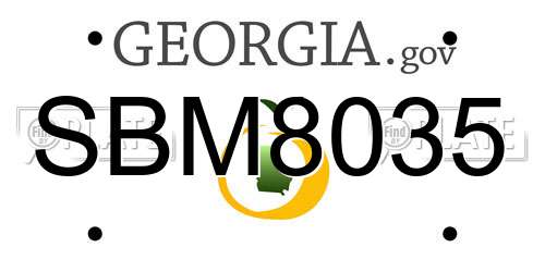 SBM8035 Georgia License Plate