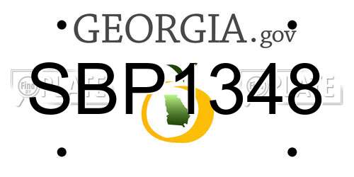 SBP1348 Georgia License Plate